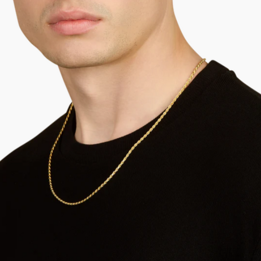 14k Gold Hollow Rope Chain