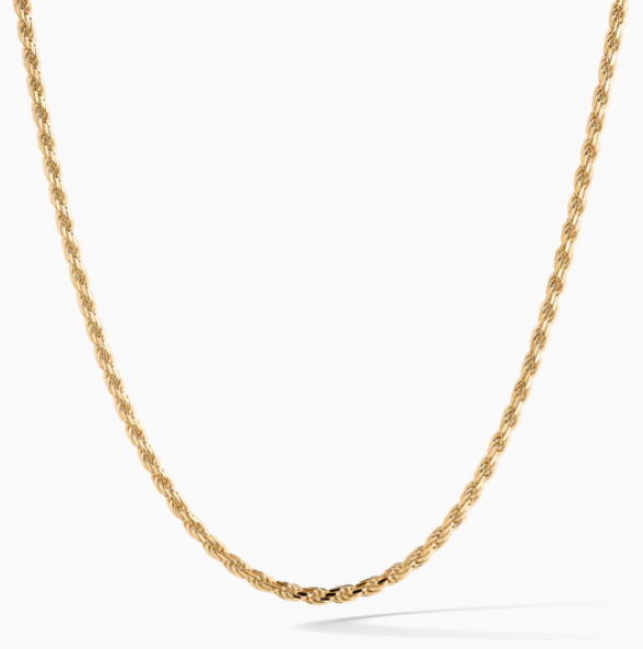 14k Gold Hollow Rope Chain